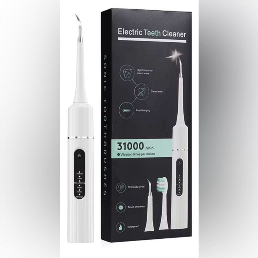 Electric Ultrasonic Teeth Cleaner Pink New
